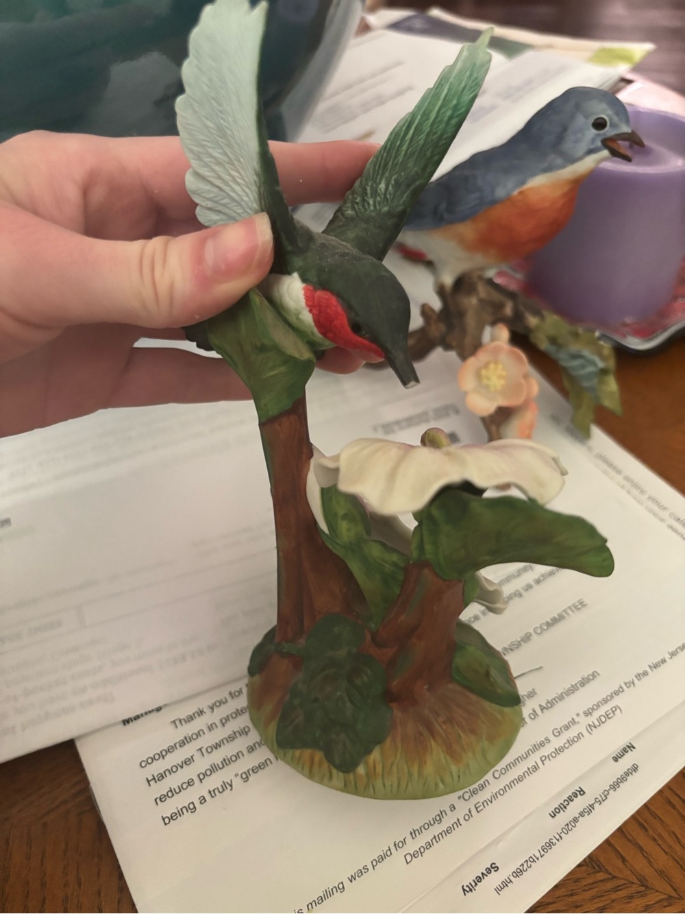 Vintage Hummingbird Figurine